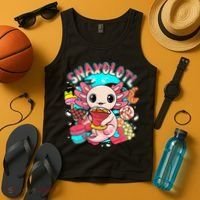 Cute Axolotl Lover Snaxolotl Food Sweets Tank Top thumb 4