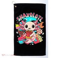 Cute Axolotl Lover Snaxolotl Food Sweets Golf Towel thumb 0