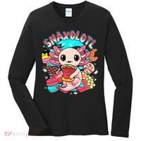 Cute Axolotl Lover Snaxolotl Food Sweets Women's Long Sleeve Shirt thumb 0