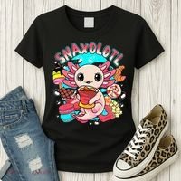 Cute Axolotl Lover Snaxolotl Food Sweets Women's T-Shirt thumb 3