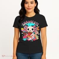 Cute Axolotl Lover Snaxolotl Food Sweets Women's T-Shirt thumb 4