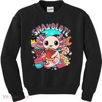 Cute Axolotl Lover Snaxolotl Food Sweets Kids Sweatshirt thumb 0