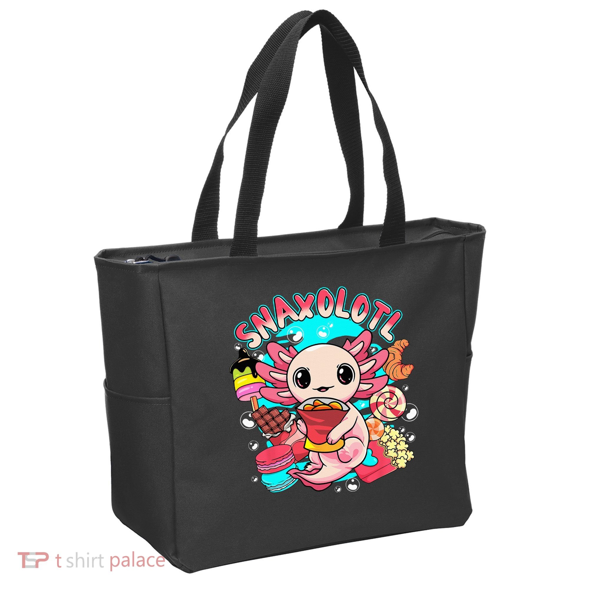 Cute Axolotl Lover Snaxolotl Food Sweets Tote Bag