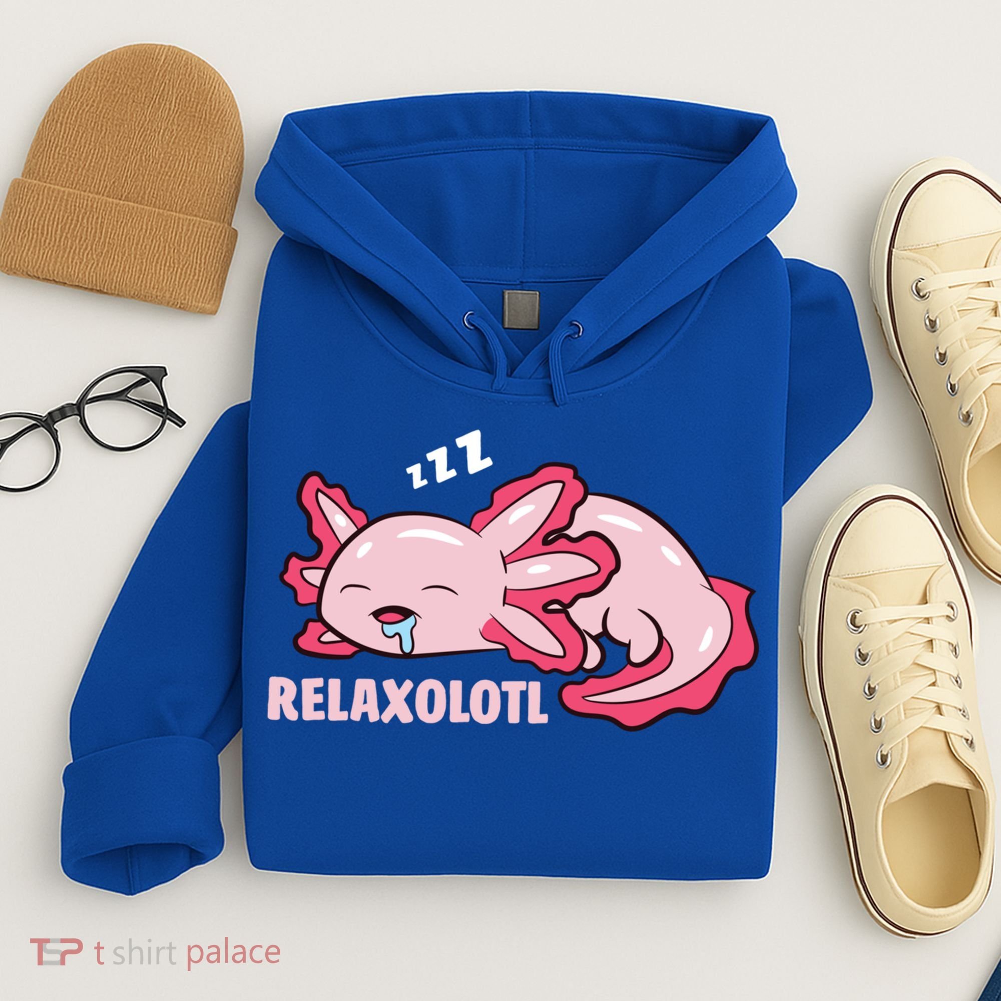 Cute Axolotl Lover Mexican Salamander Relaxolotl Gift Hoodie