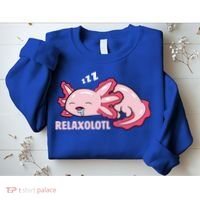 Cute Axolotl Lover Mexican Salamander Relaxolotl Gift Sweatshirt thumb 2