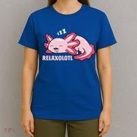 Cute Axolotl Lover Mexican Salamander Relaxolotl Gift T-Shirt thumb 4