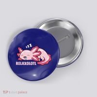 Cute Axolotl Lover Mexican Salamander Relaxolotl Gift Button thumb 0