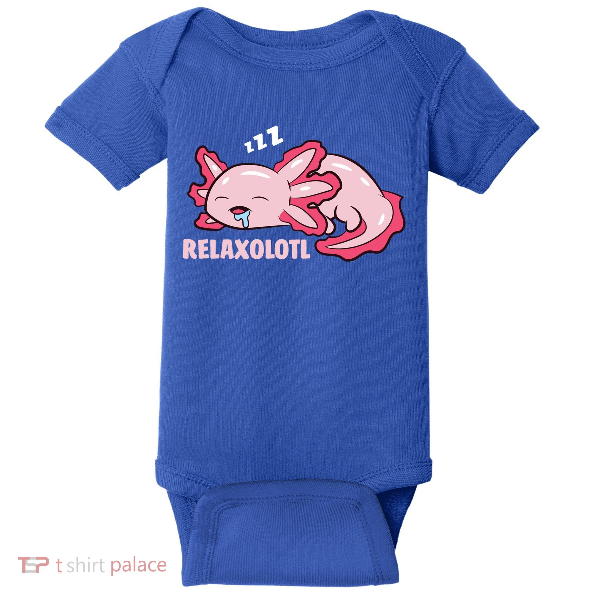 Cute Axolotl Lover Mexican Salamander Relaxolotl Gift Baby Bodysuit