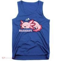 Cute Axolotl Lover Mexican Salamander Relaxolotl Gift Tank Top thumb 0