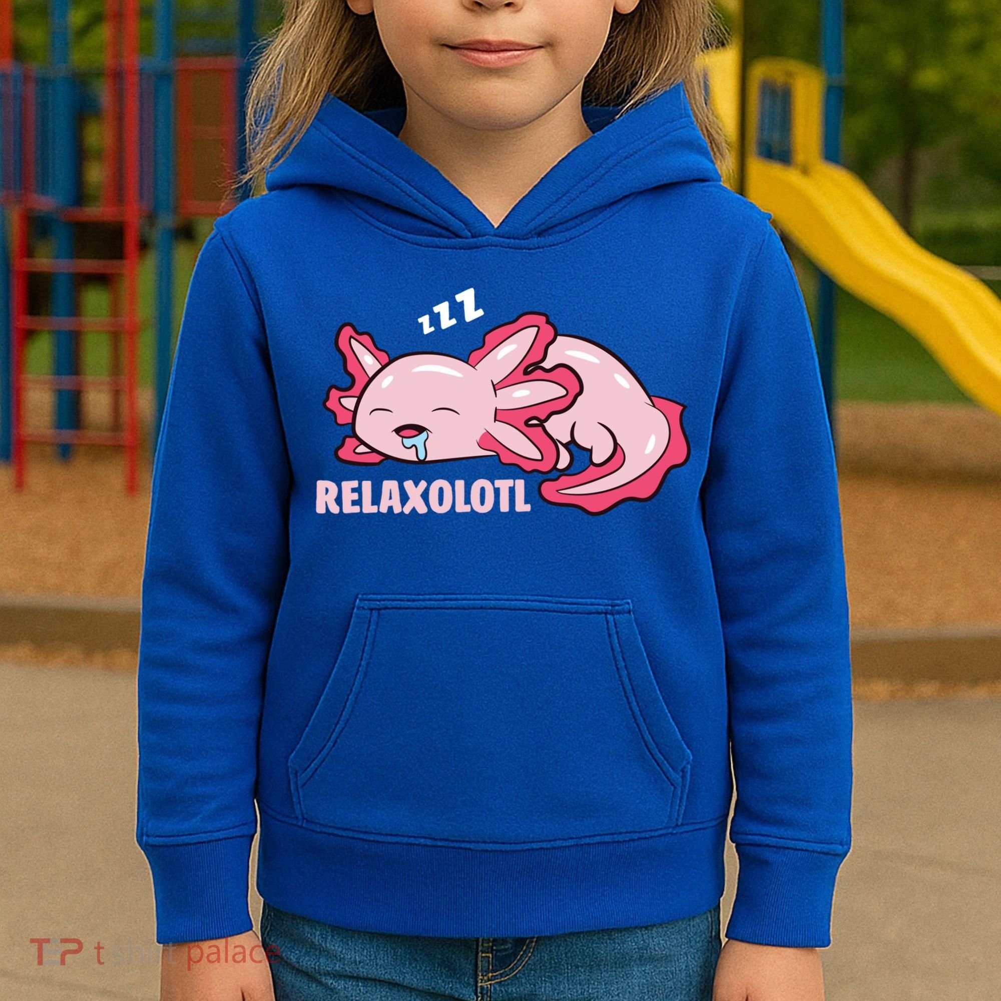 Cute Axolotl Lover Mexican Salamander Relaxolotl Gift Kids Hoodie