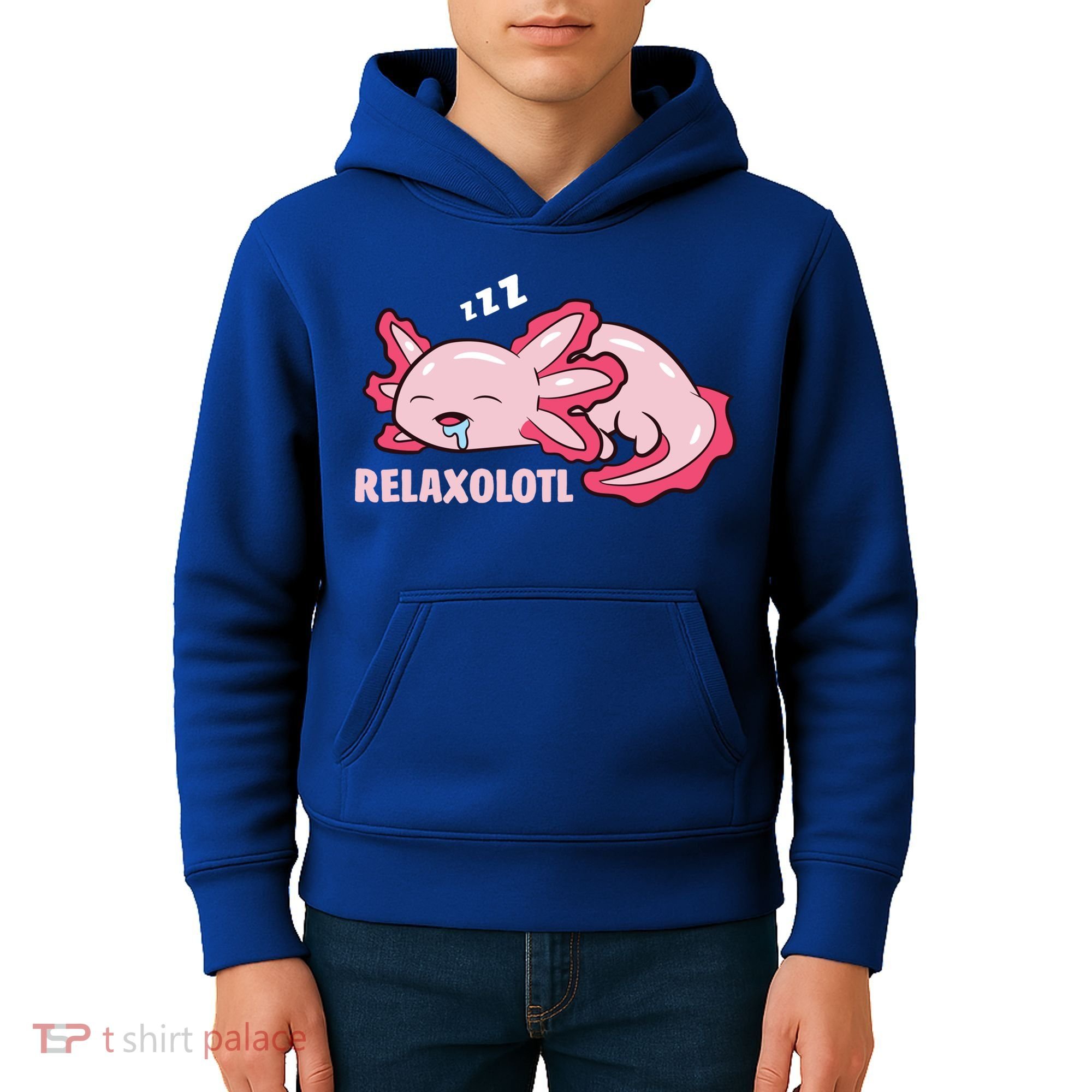 Cute Axolotl Lover Mexican Salamander Relaxolotl Gift Kids Hoodie