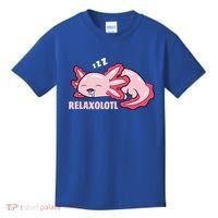 Cute Axolotl Lover Mexican Salamander Relaxolotl Gift Kids T-Shirt thumb 0