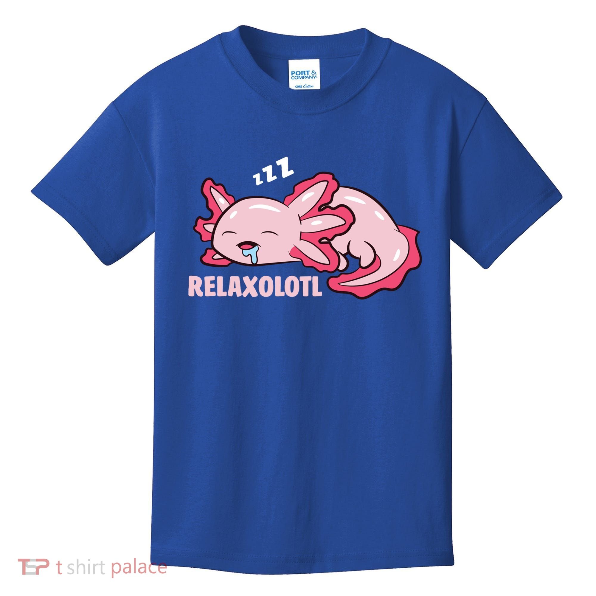 Cute Axolotl Lover Mexican Salamander Relaxolotl Gift Kids T-Shirt