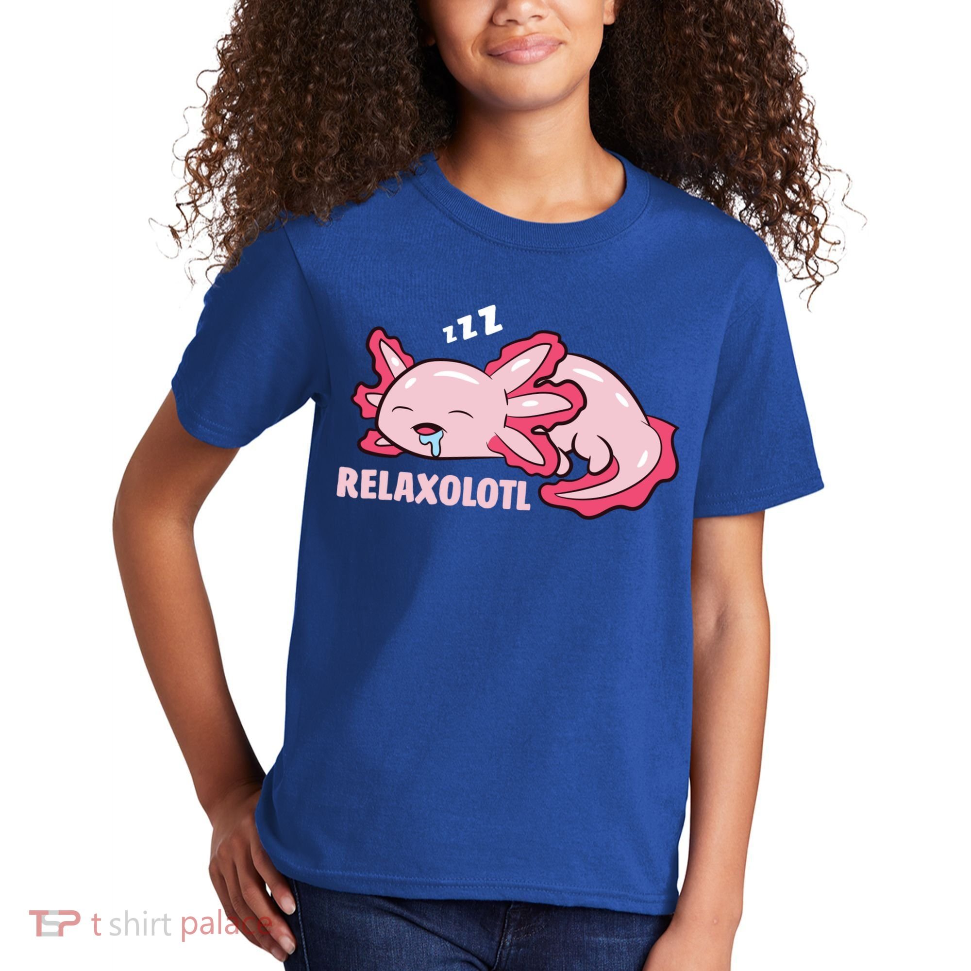 Cute Axolotl Lover Mexican Salamander Relaxolotl Gift Kids T-Shirt