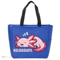 Cute Axolotl Lover Mexican Salamander Relaxolotl Gift Tote Bag thumb 0