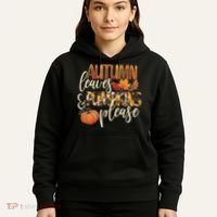 Cute Autumn Leaves And Pumpkins Please Hoodie thumb 5