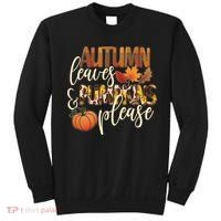 Cute Autumn Leaves And Pumpkins Please Sweatshirt thumb 0