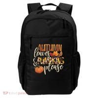 Cute Autumn Leaves And Pumpkins Please Backpack thumb 0