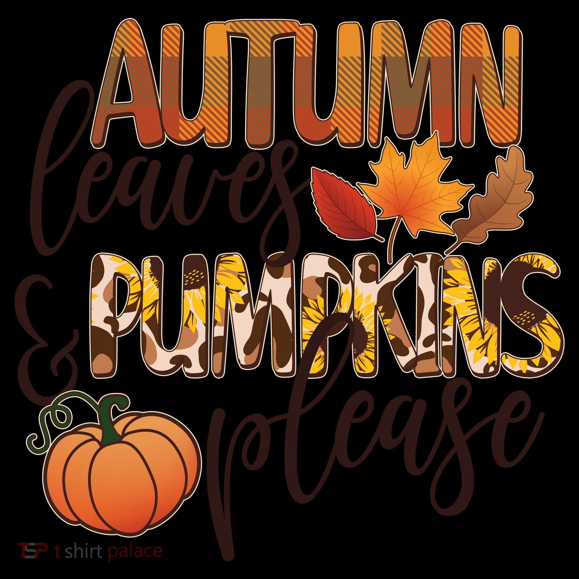 Cute Autumn Leaves And Pumpkins Please Coffee Mug