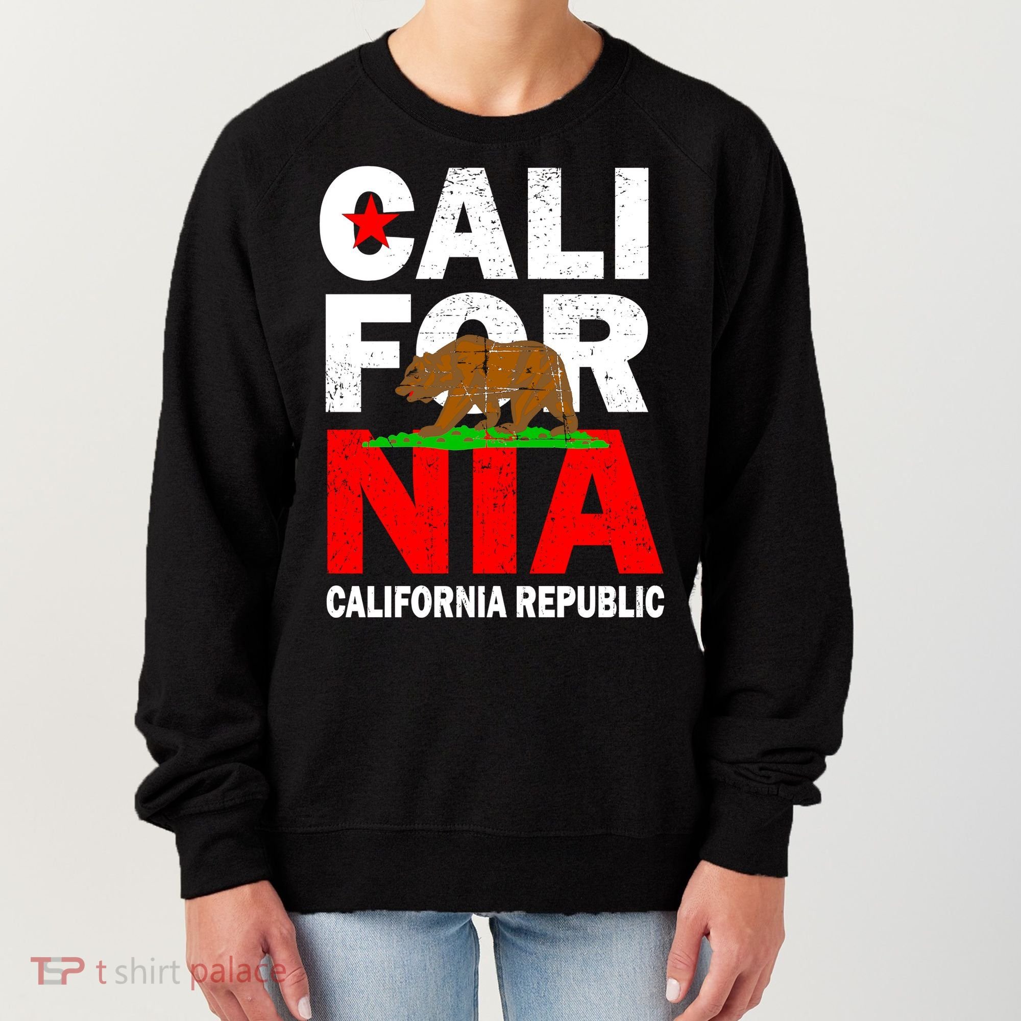 Cali California Republic Logo Women's Sweatshirt