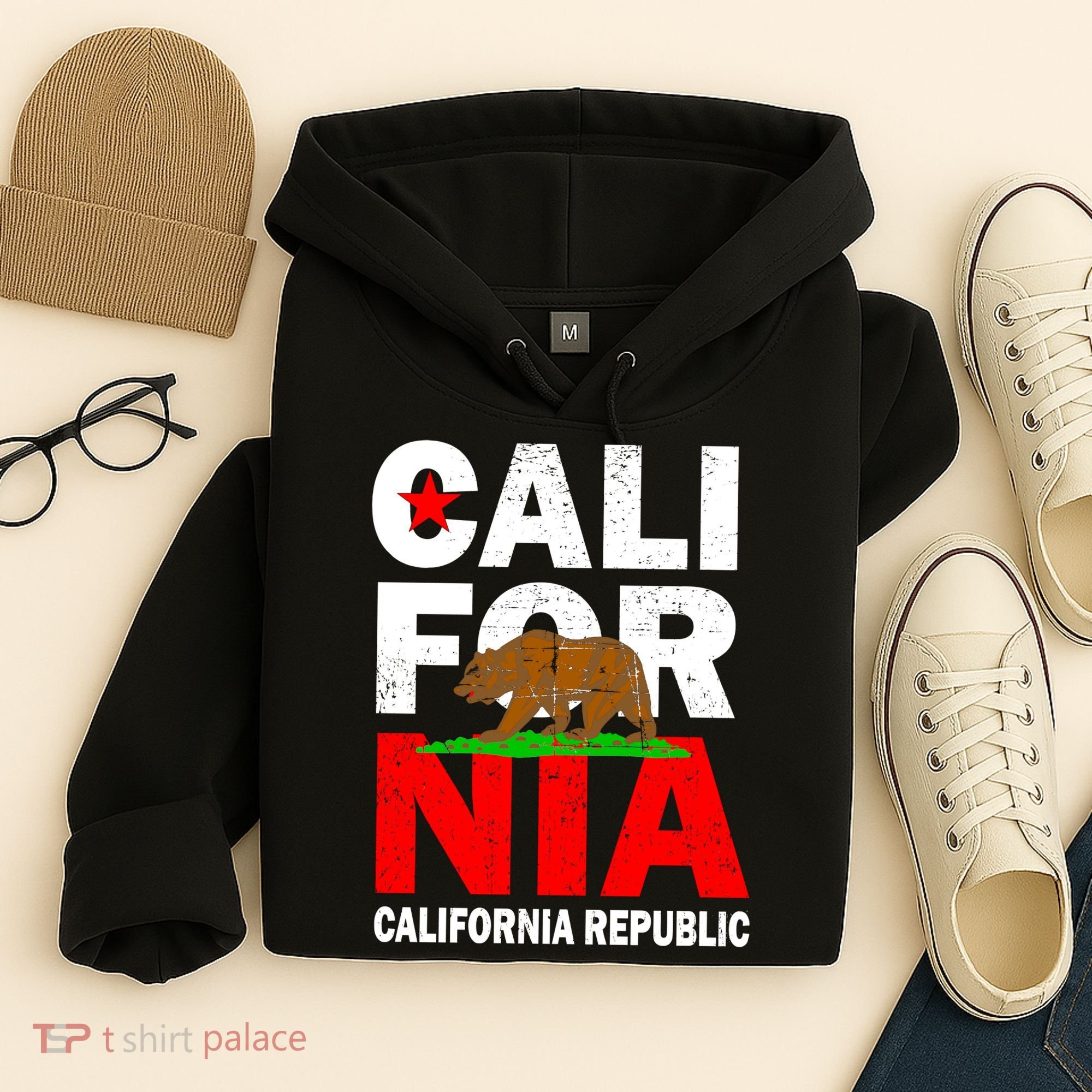Cali California Republic Logo Hoodie