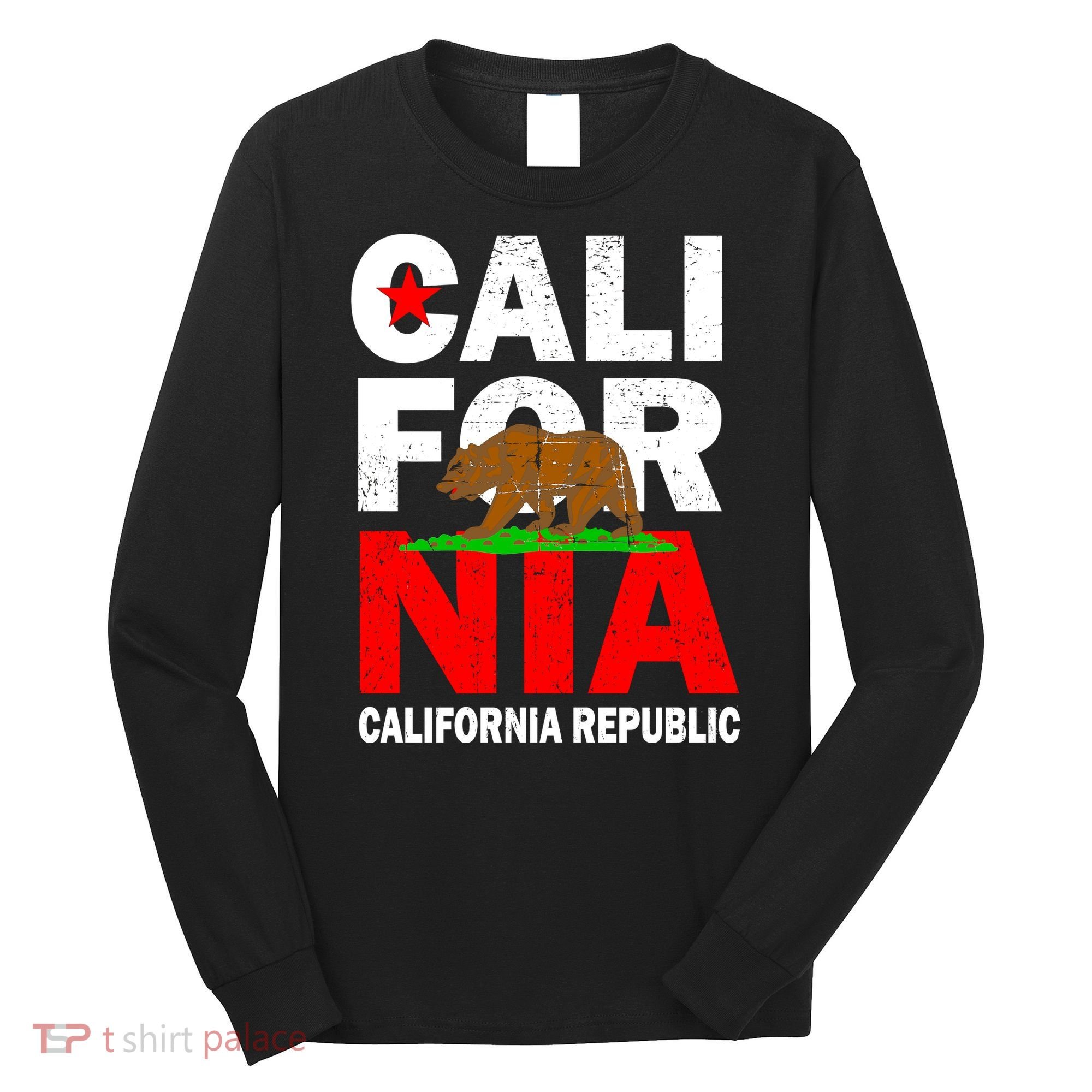 Cali California Republic Logo Long Sleeve Shirt