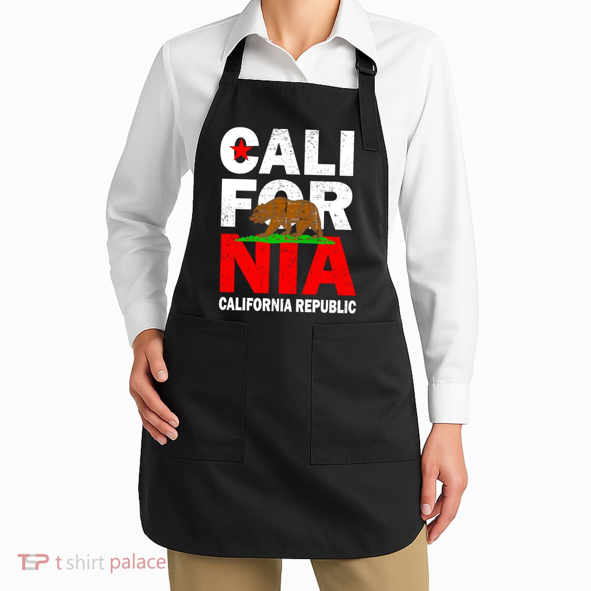 Cali California Republic Logo Apron