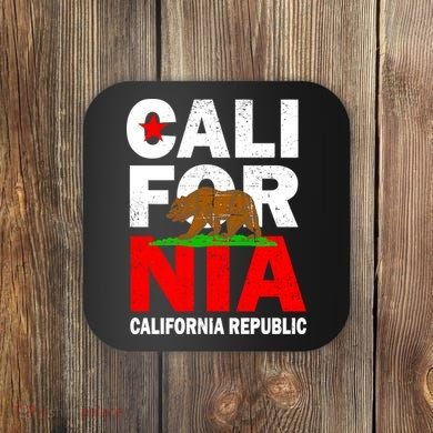 Cali California Republic Logo Coaster