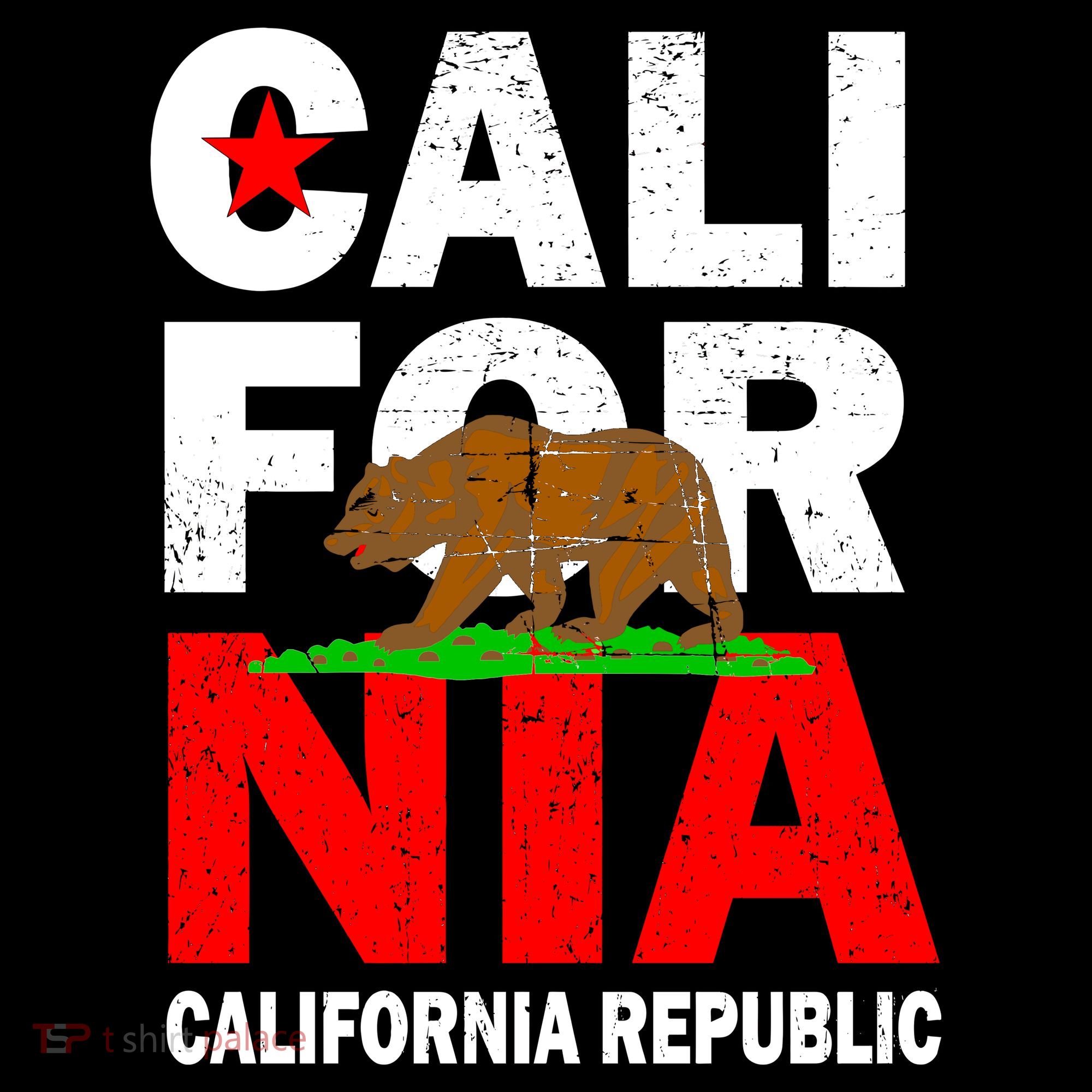 Cali California Republic Logo Polo