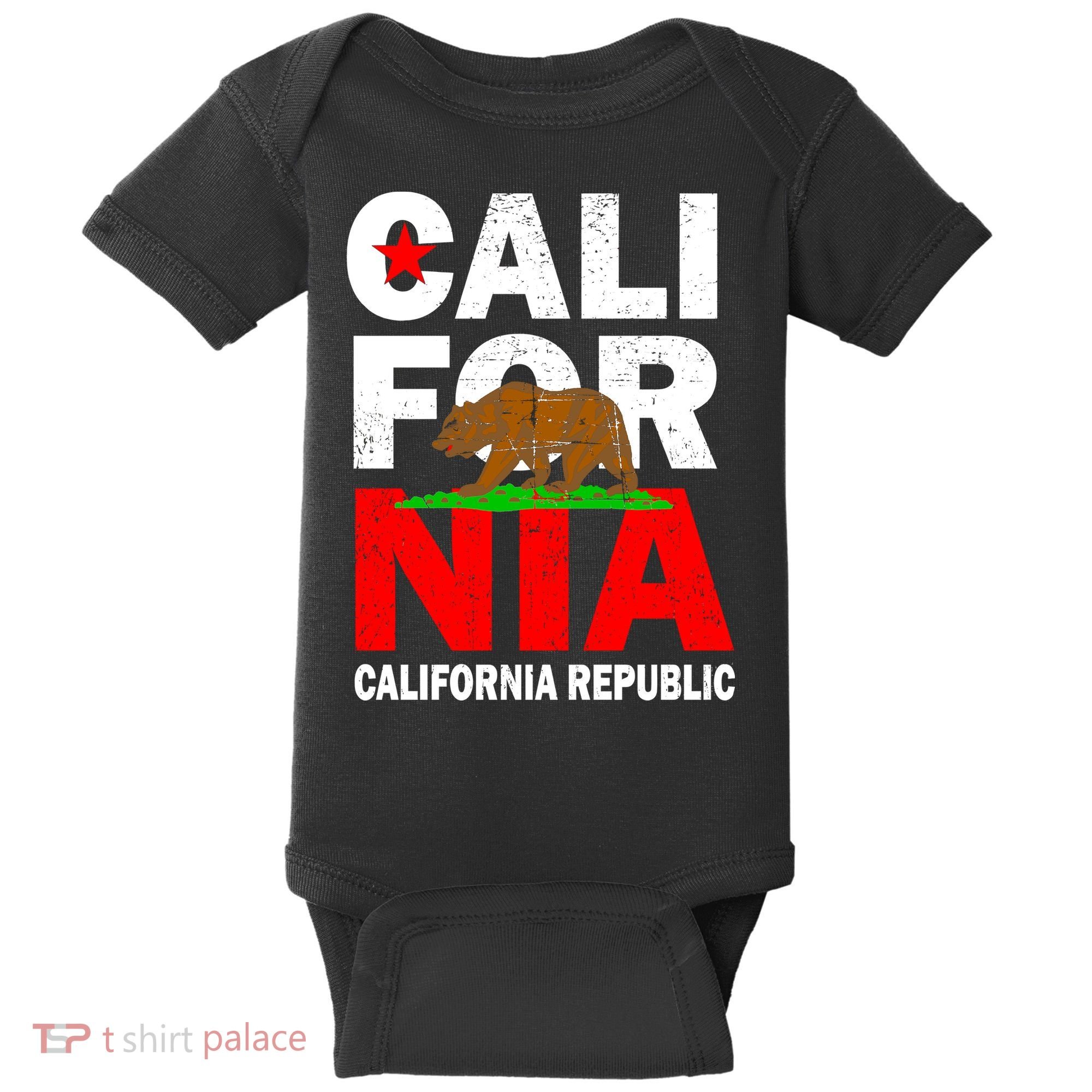 Cali California Republic Logo Baby Bodysuit