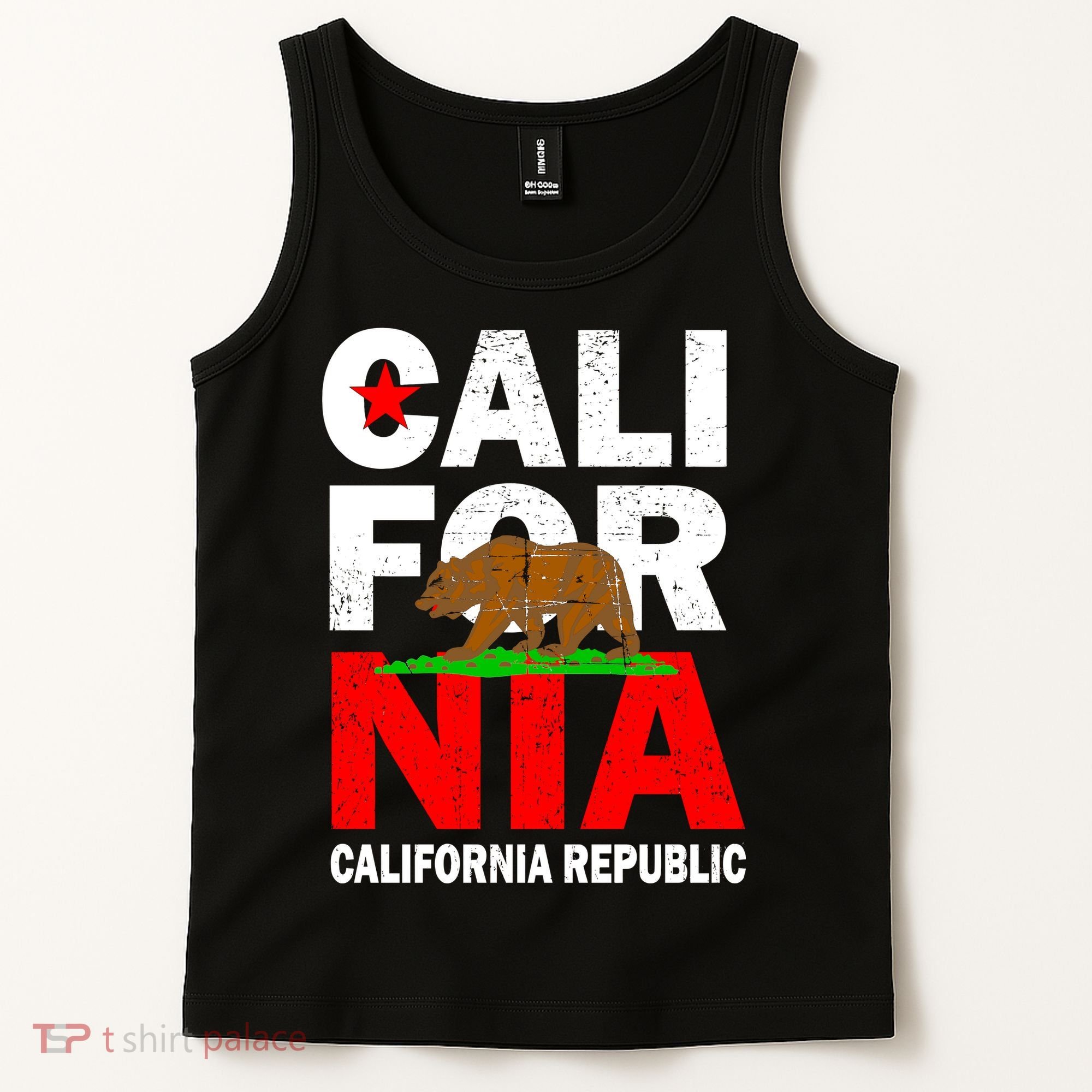 Cali California Republic Logo Tank Top