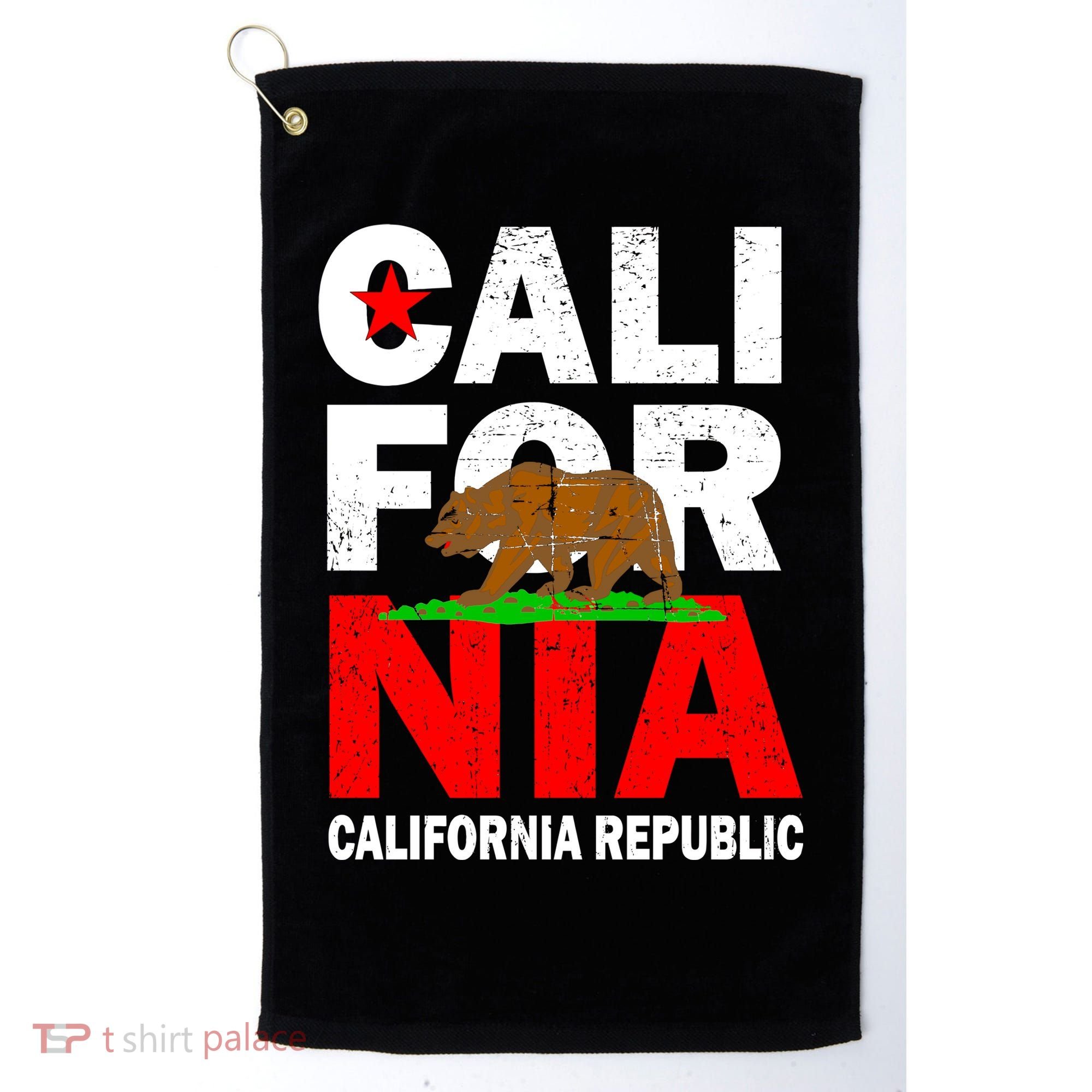 Cali California Republic Logo Golf Towel