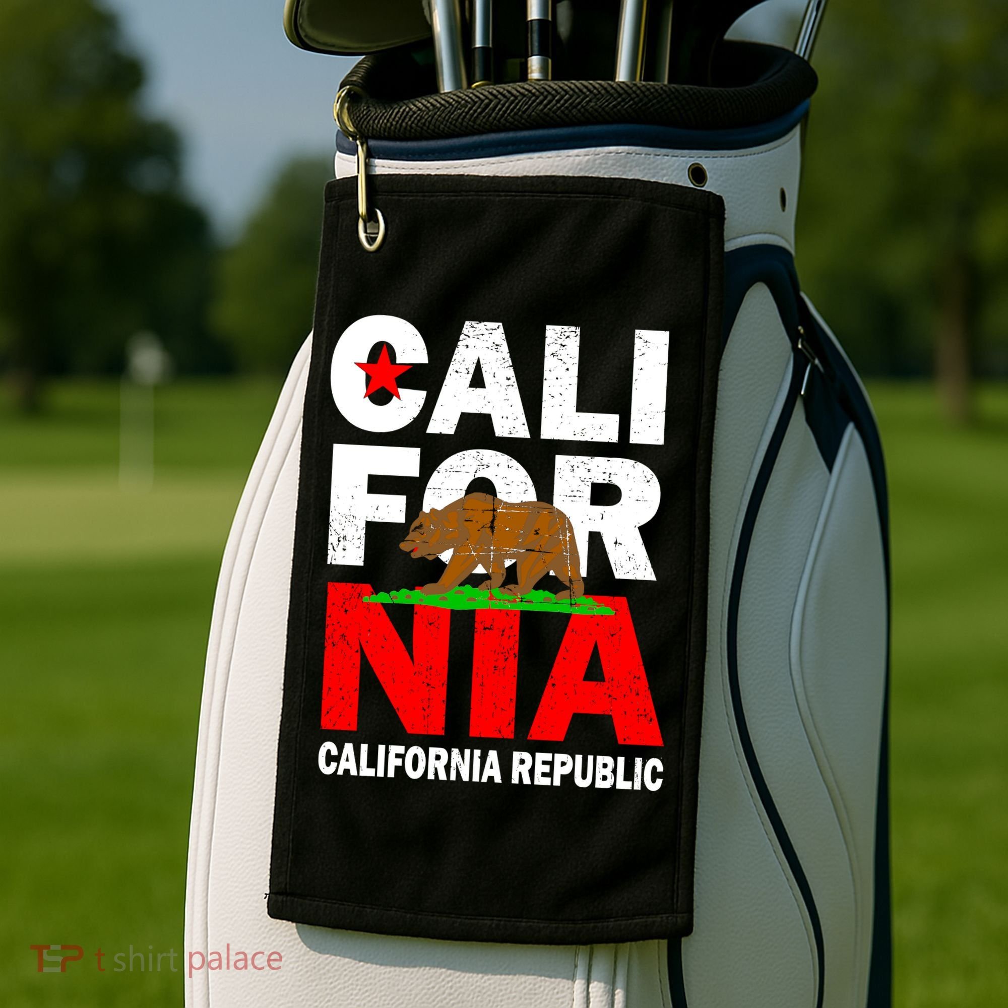 Cali California Republic Logo Golf Towel