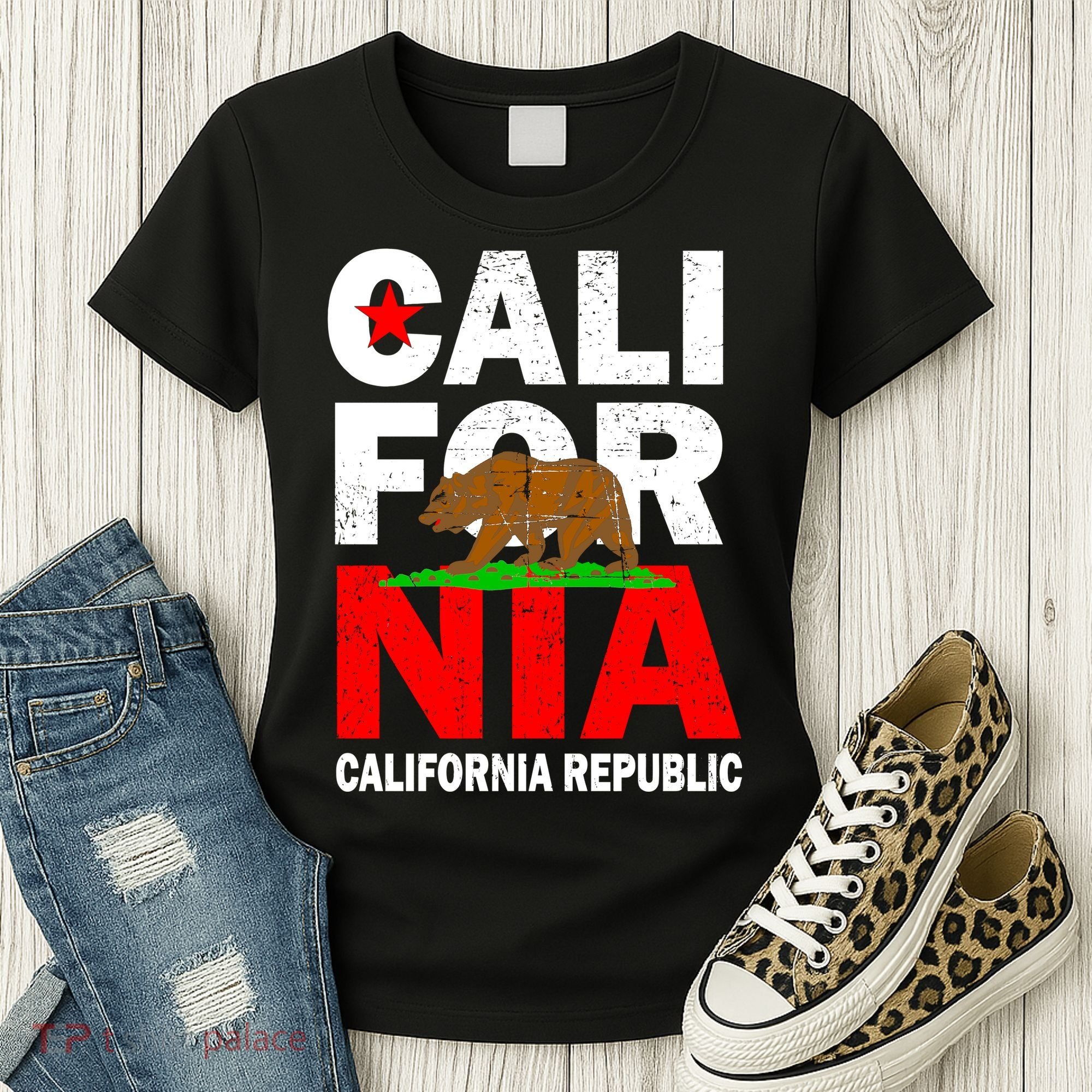 Cali California Republic Logo Women's T-Shirt