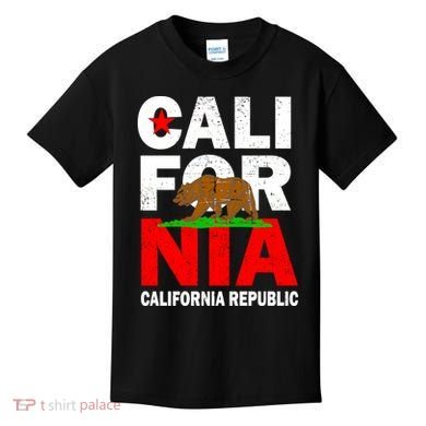 Cali California Republic Logo Kids T-Shirt