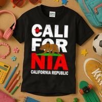 Cali California Republic Logo Kids T-Shirt thumb 3
