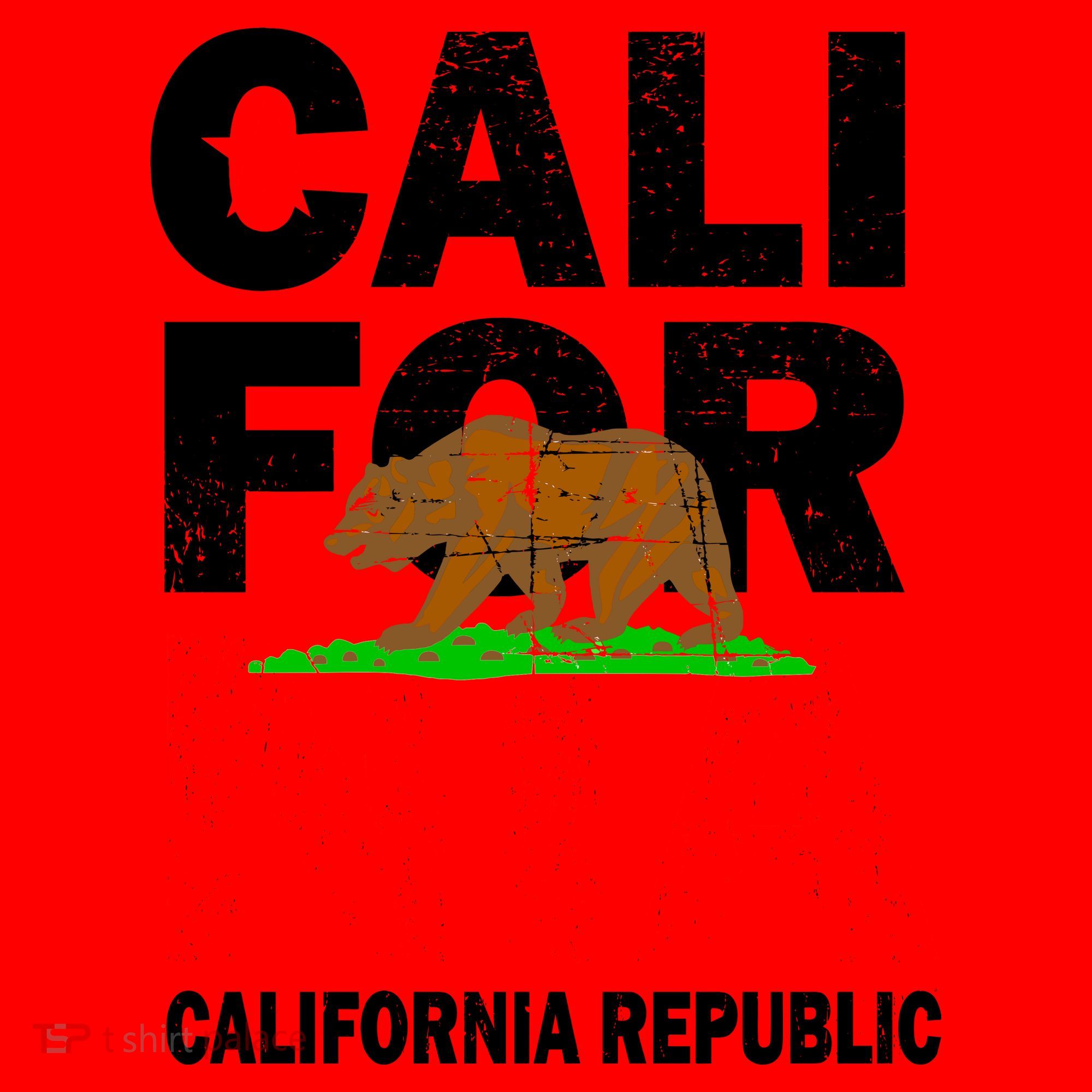 Cali California Republic Logo Santa Hat
