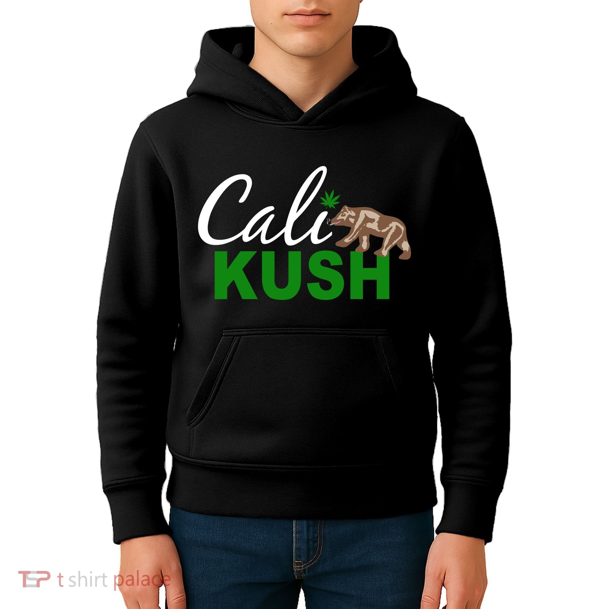 Cali Kush Weed California Republic Kids Hoodie