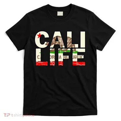 Cali Life Logo Flag T-Shirt