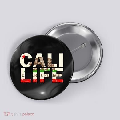 Cali Life Logo Flag Button