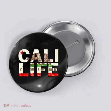 Cali Life Logo Flag Button