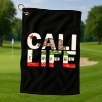 Cali Life Logo Flag Golf Towel thumb 1
