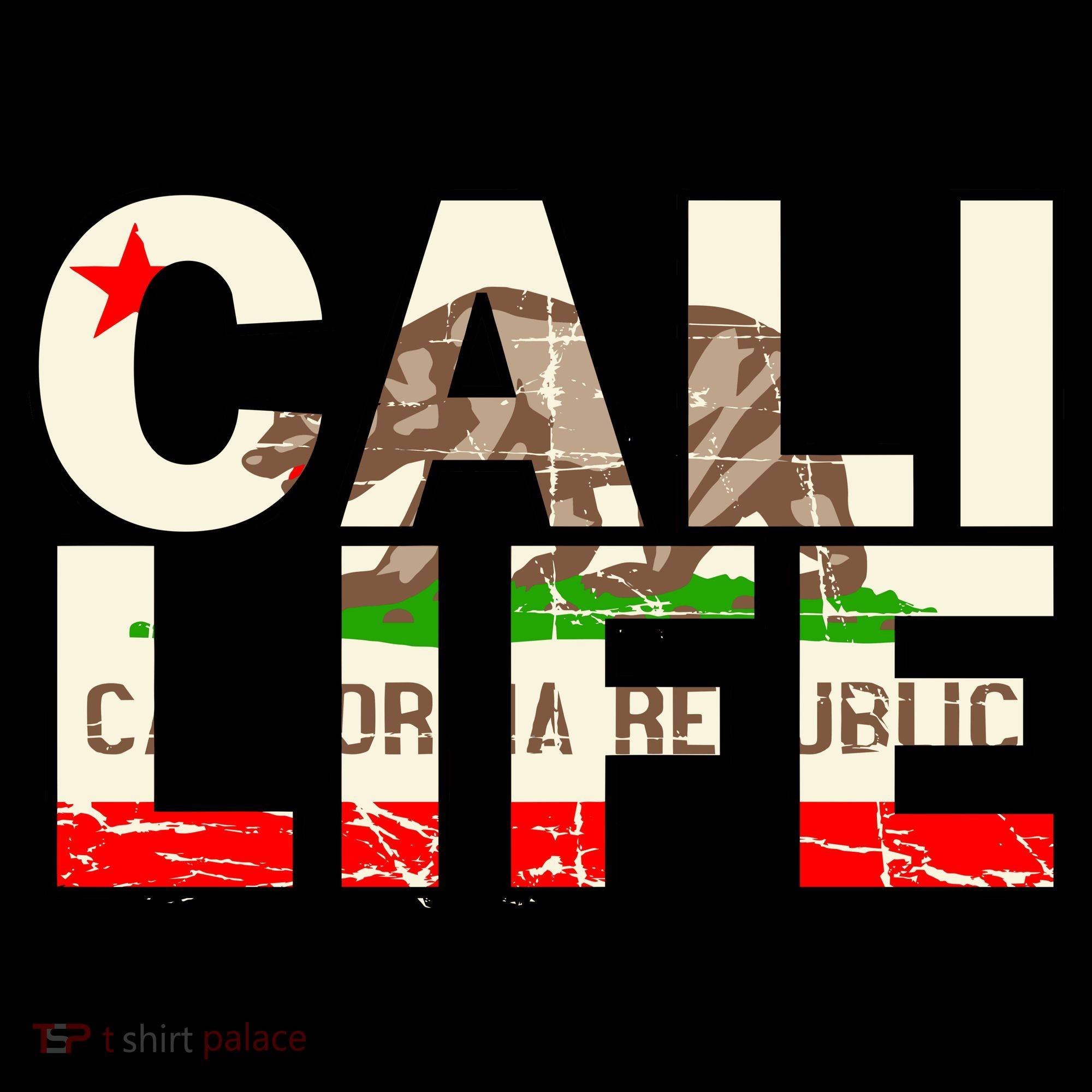 Cali Life Logo Flag Toddler T-Shirt
