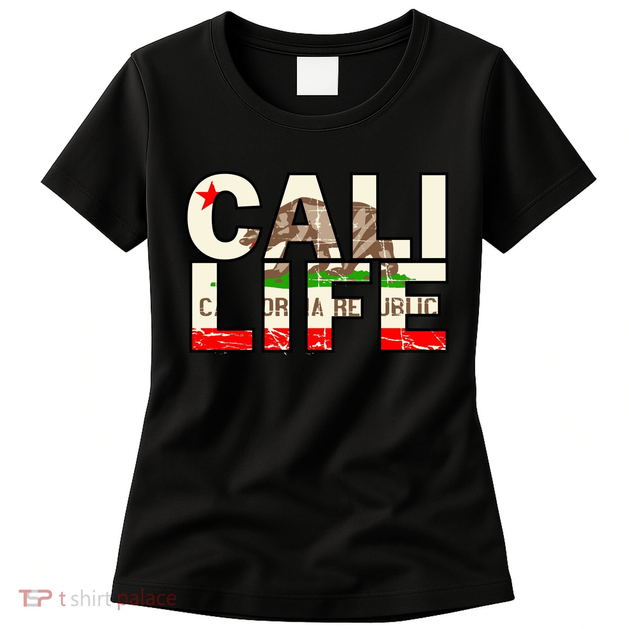Cali Life Logo Flag Women's T-Shirt