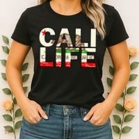 Cali Life Logo Flag Women's T-Shirt thumb 2