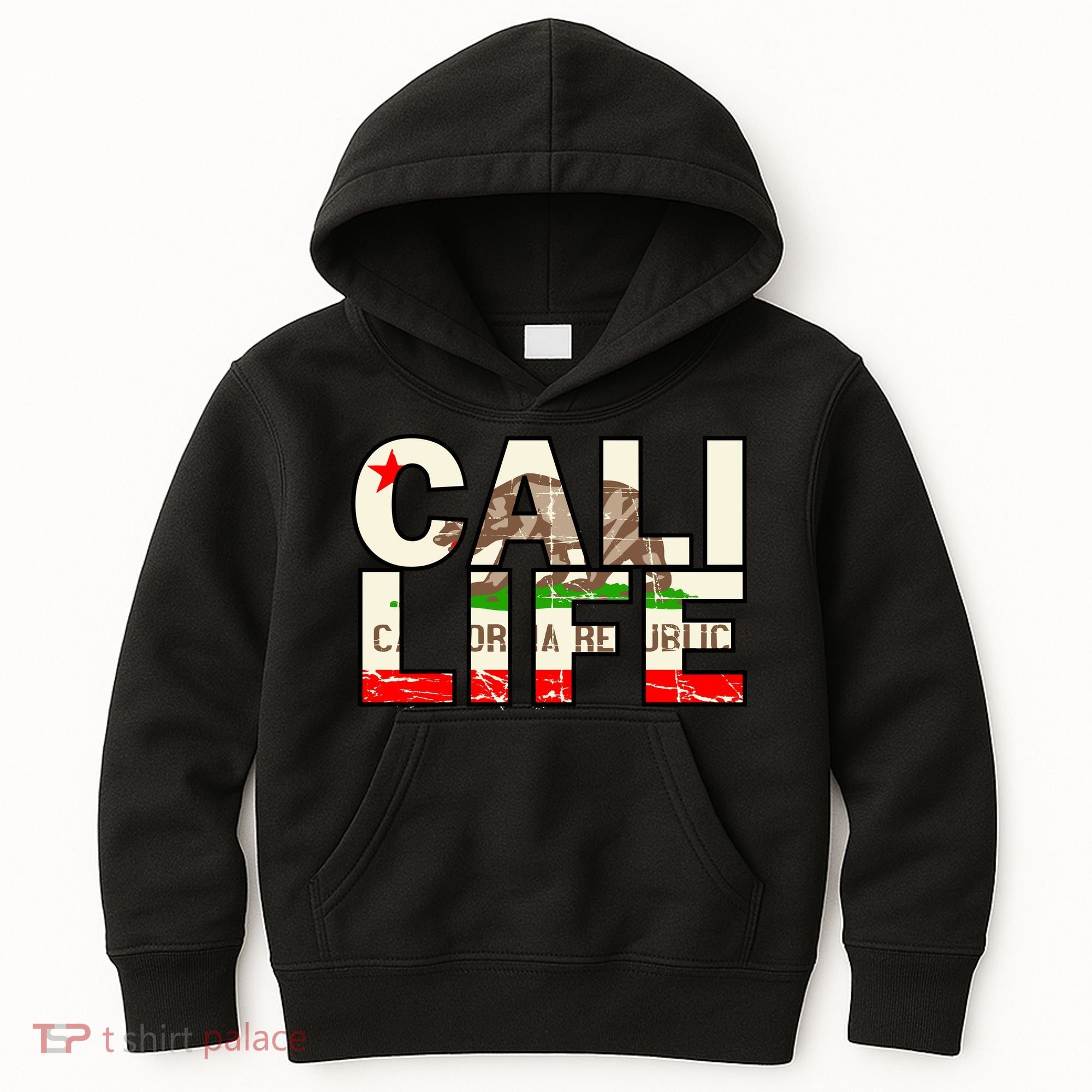 Cali Life Logo Flag Kids Hoodie
