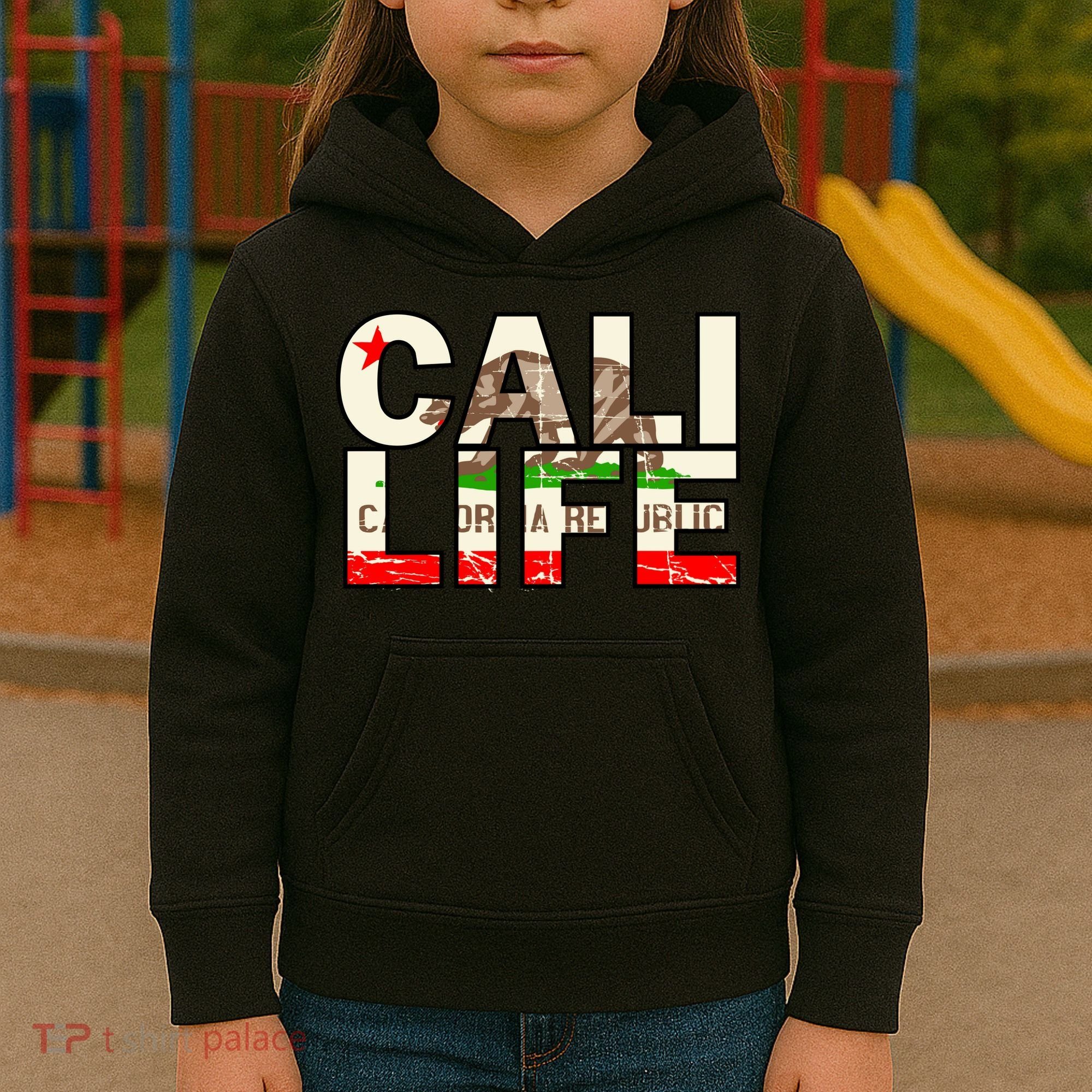 Cali Life Logo Flag Kids Hoodie