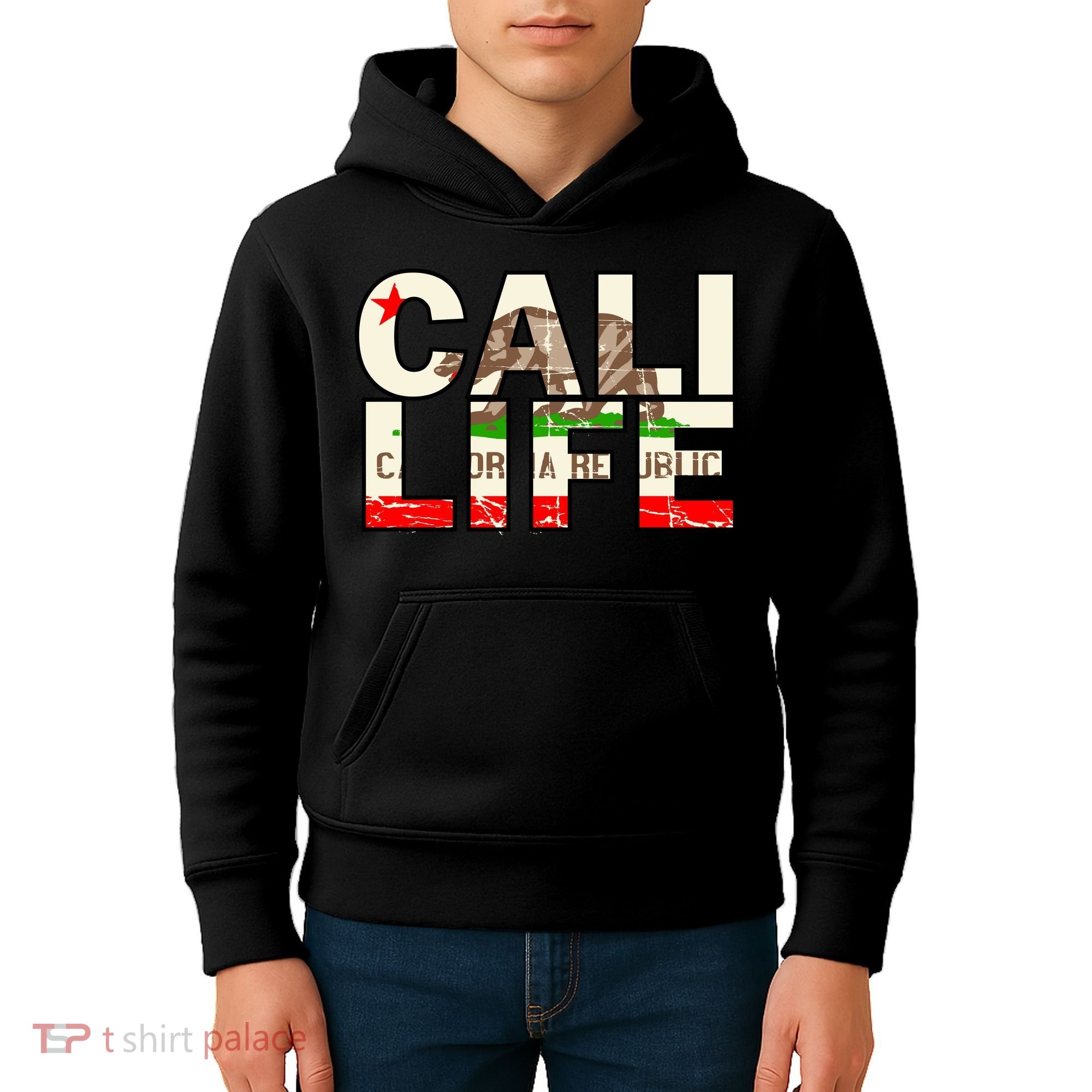 Cali Life Logo Flag Kids Hoodie