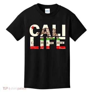Cali Life Logo Flag Kids T-Shirt