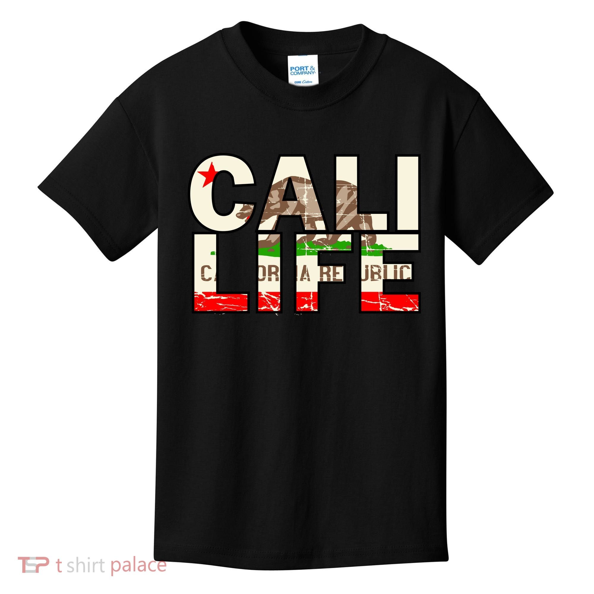 Cali Life Logo Flag Kids T-Shirt